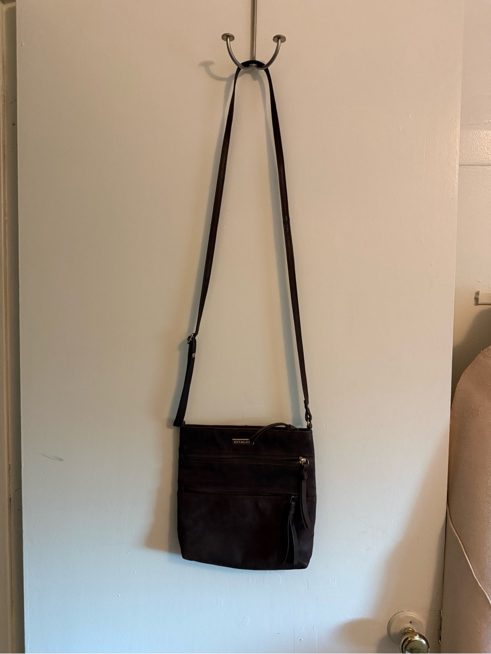 Crossbody Shoulder Bag in Dark Brown